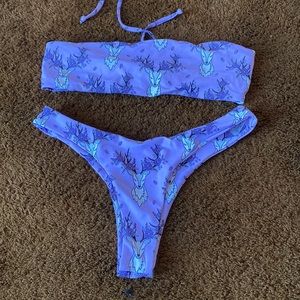 Zaful lavender bikini. Like new. Top is large.  Bottom is small